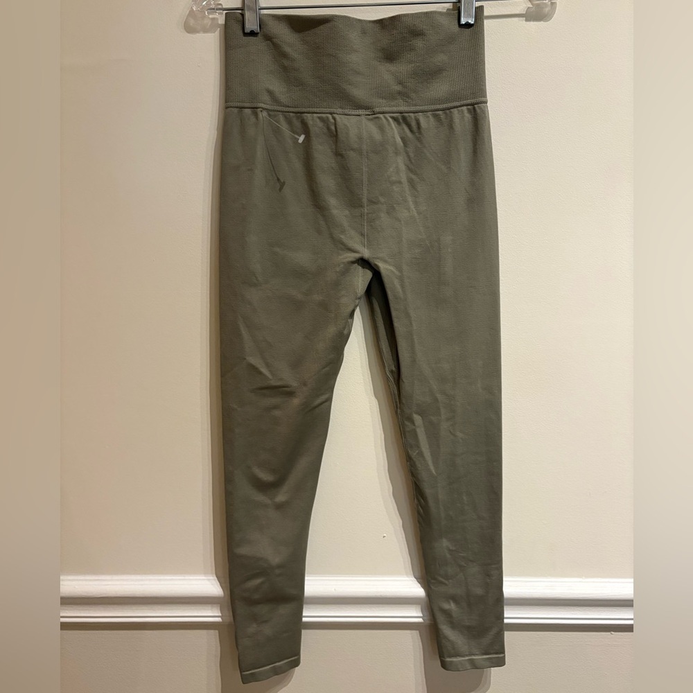 Pure Navy Khaki/Sage Leggings Size S/M - Picture 2 of 4
